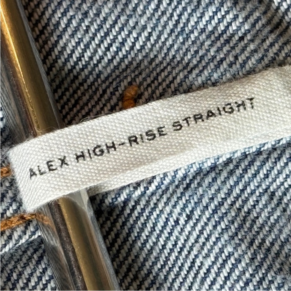 rag & bone Women's Straight Leg Jeans - Dark Blue - Picture 4 of 9